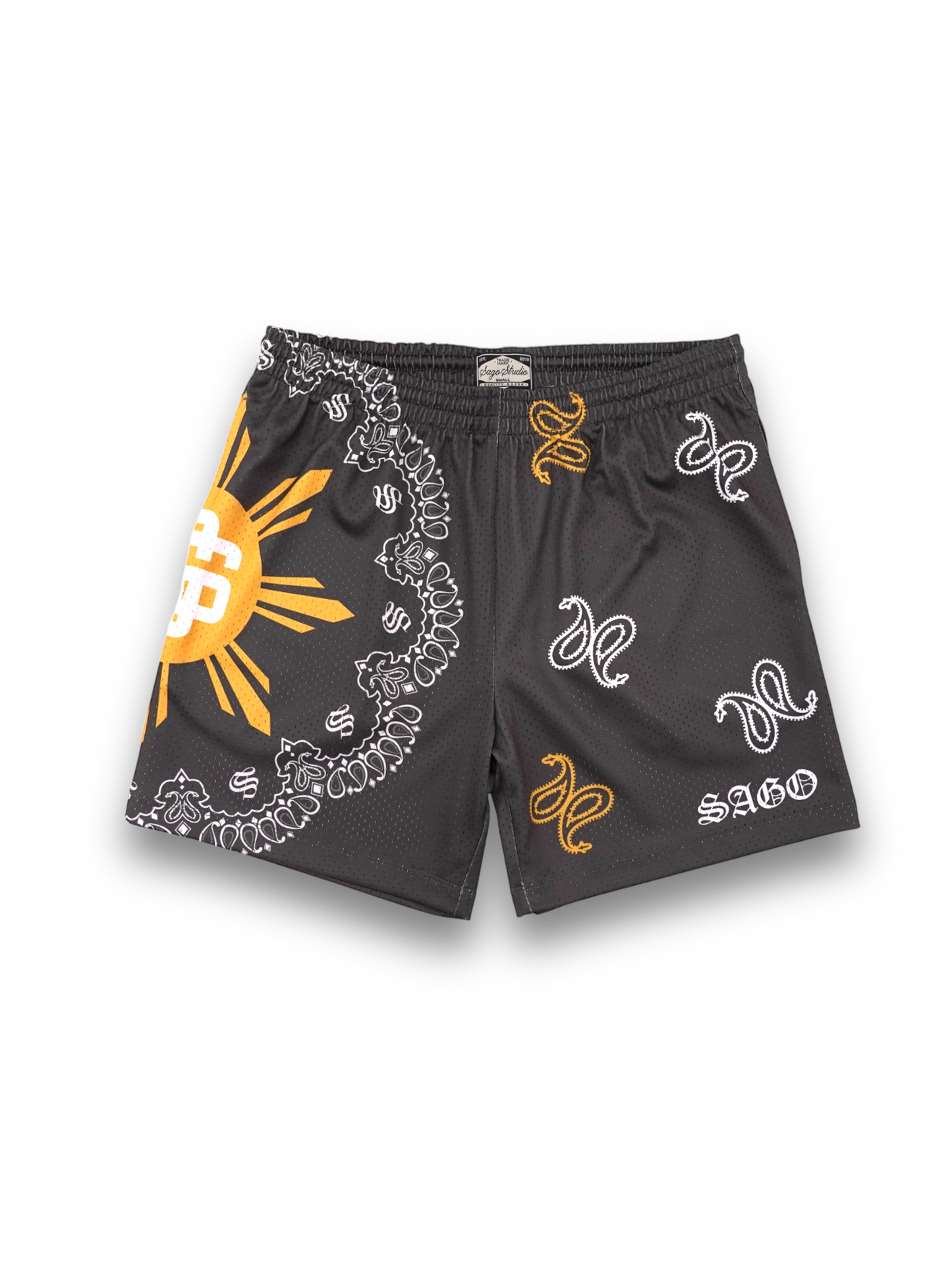 CHARCOAL FAHM bandana shorts (PREORDER)