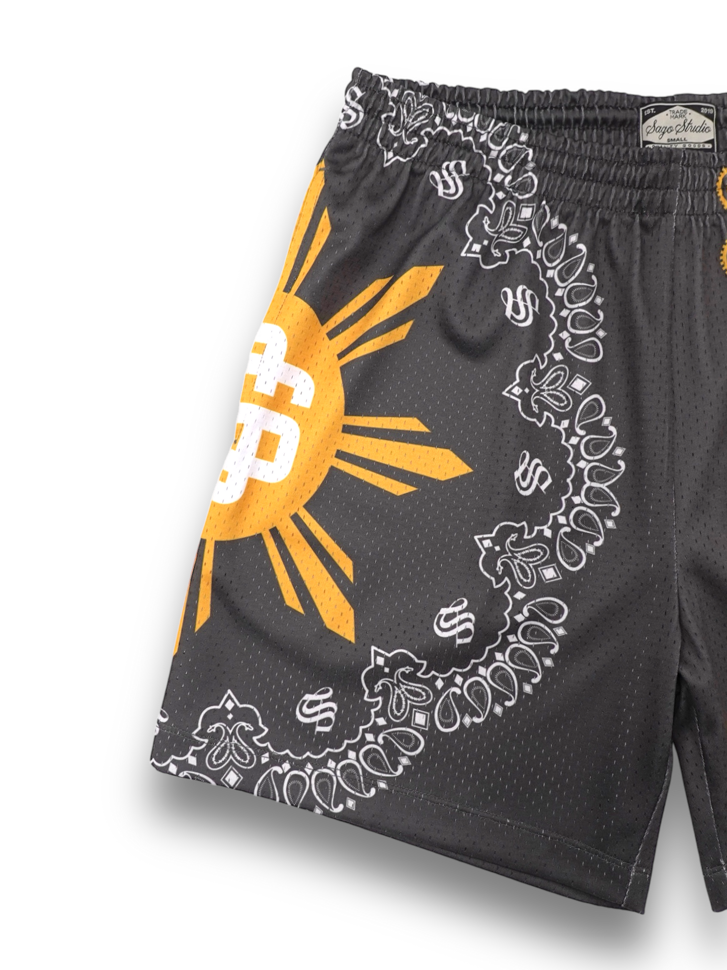 CHARCOAL FAHM bandana shorts (PREORDER)