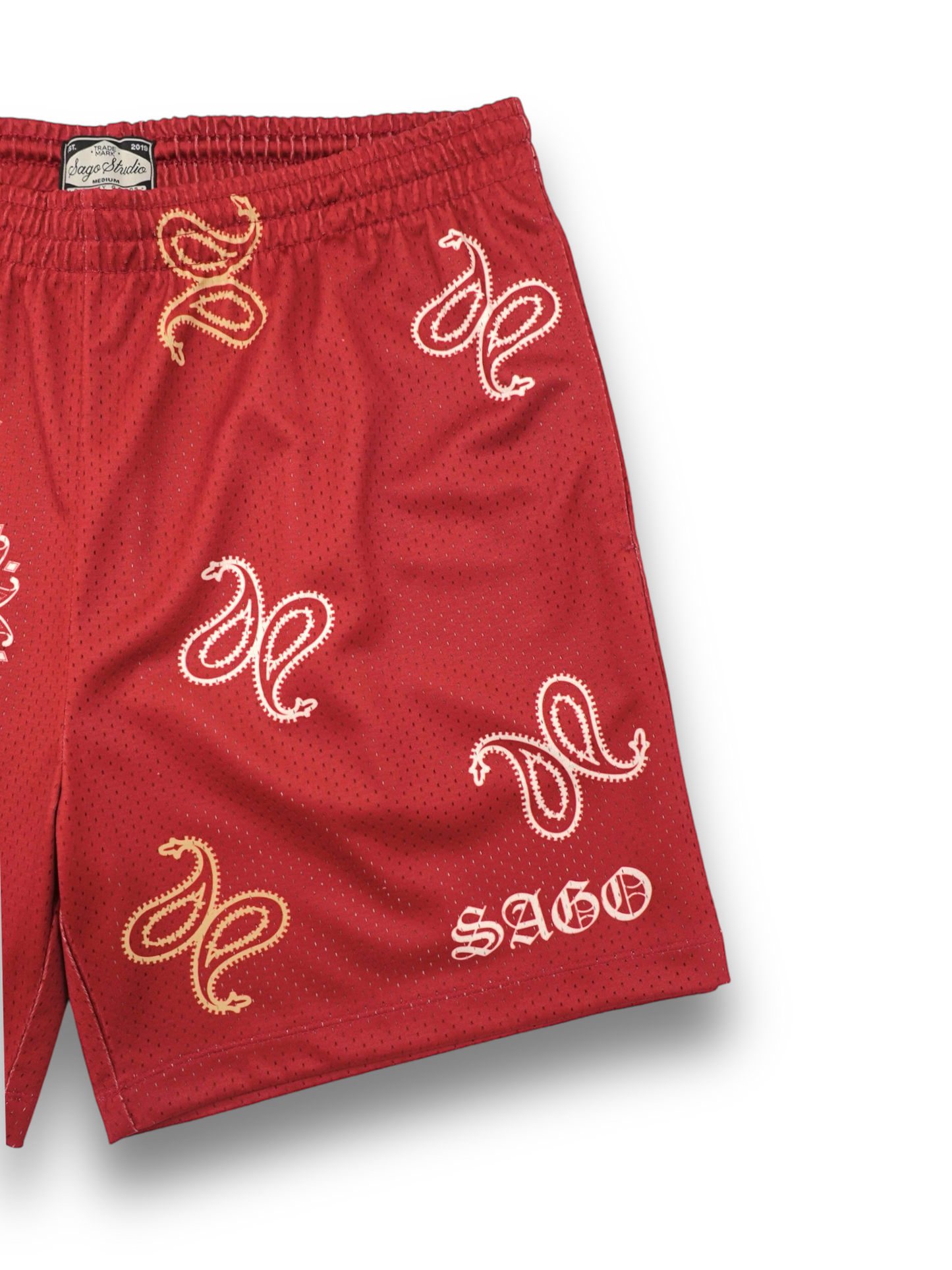 MAROON FAHM bandana shorts (PREORDER)