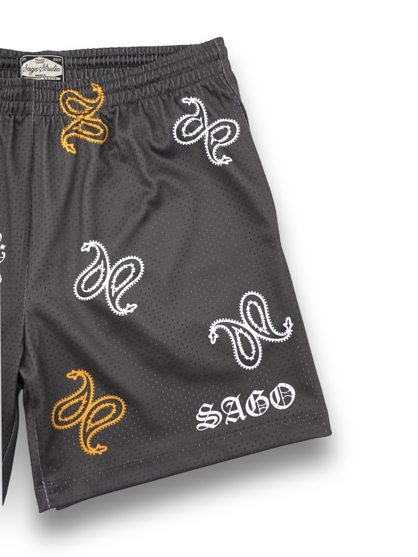 CHARCOAL FAHM bandana shorts (PREORDER)