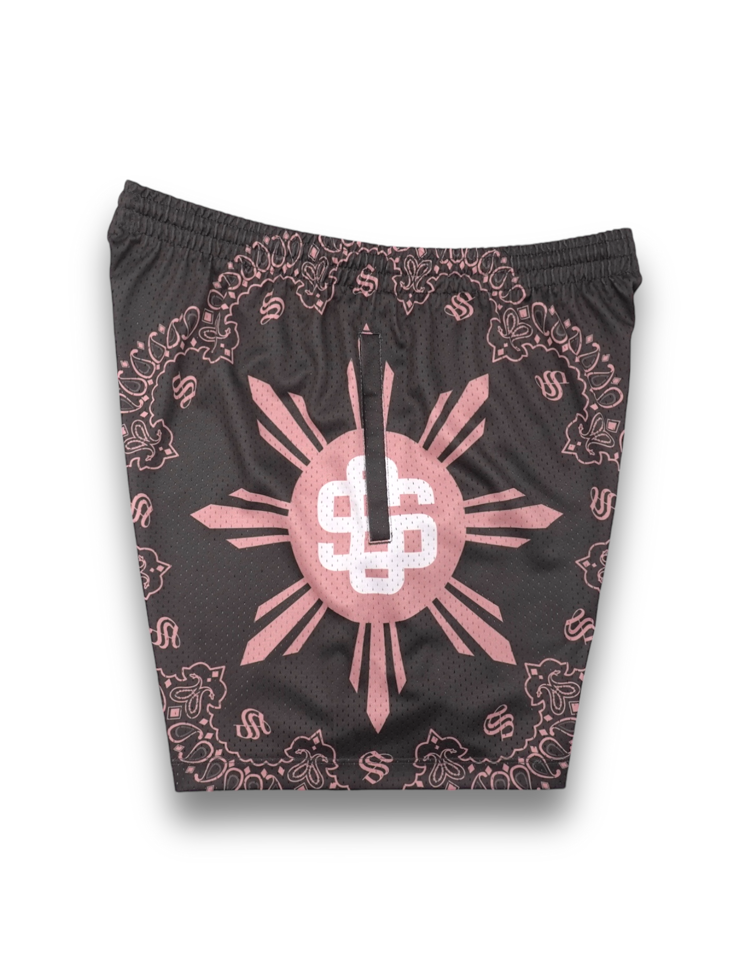 BLACK/PINK FAHM bandana shorts (PREORDER)