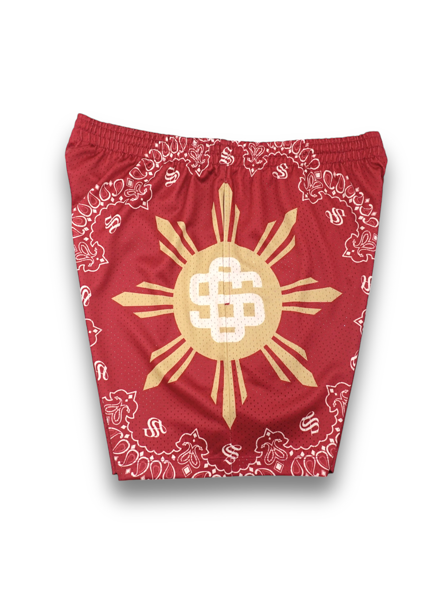 MAROON FAHM bandana shorts (PREORDER)
