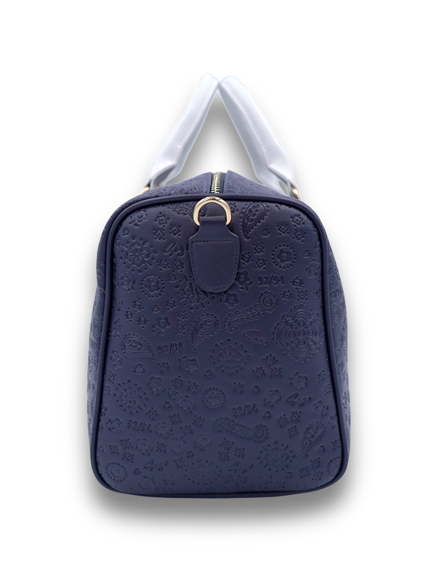 Dark blue paisley duffle