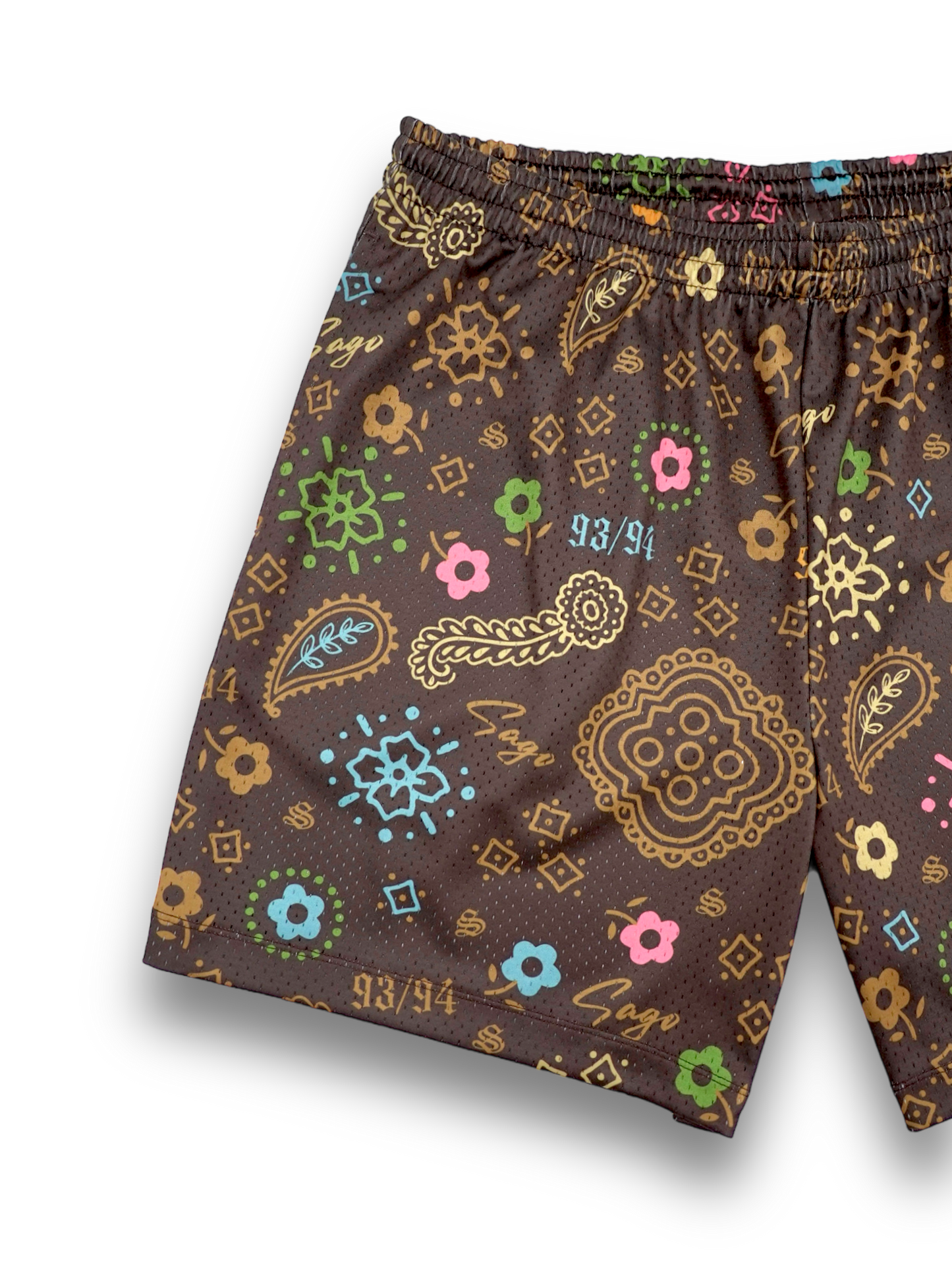 Multicolor paisley shorts (brown)