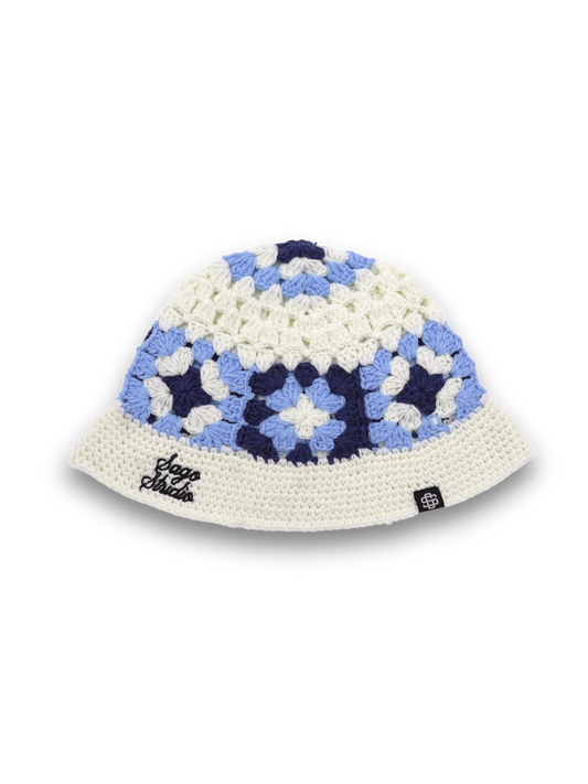 Blue crochet hat