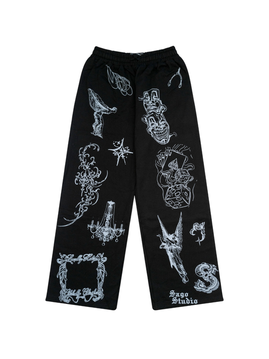 Tattoo sweats (black)