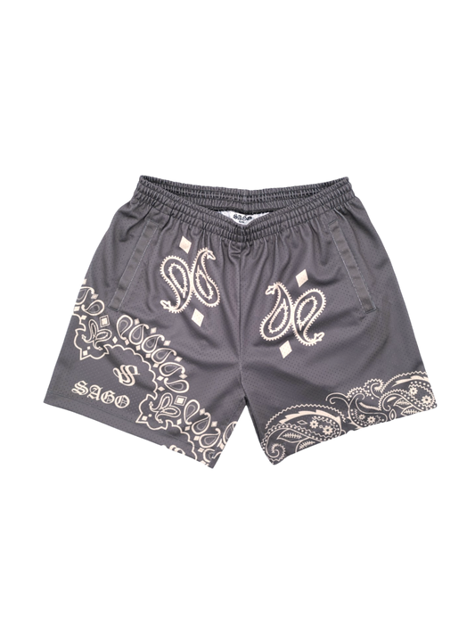 GRAY bandana shorts (PREORDER)