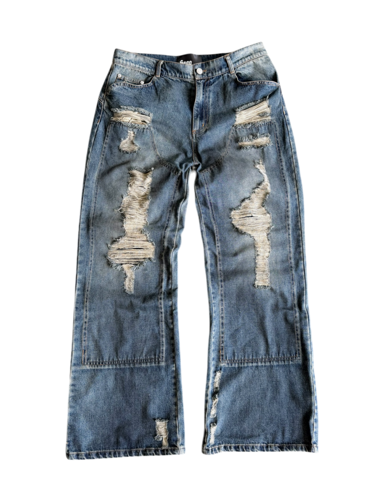 BUSTED DBL KNEE DENIM – SAGO STUDIO